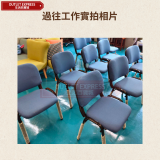 鋼架布藝職員椅辦公椅 | 會議室培訓椅 簡約電腦椅學校椅 - 灰色