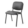 鋼架PU皮職員椅辦公椅 | 會議室培訓椅 簡約電腦椅學校椅 - 黑色PU皮款