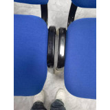 鋼架布藝職員椅辦公椅 | 會議室培訓椅 簡約電腦椅學校椅 - 藍色