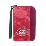 m square 護照機票證件收納包 - 紅色短款 | 防水牛律布 | 可放登機證/護照/信用卡