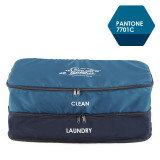 m square 二合一雙層分層衣物袋 - 藍色 | 分隔乾淨換洗衣物