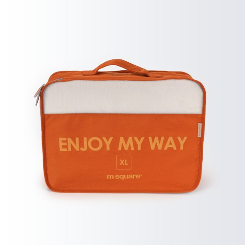 m square 厚款衣物袋 - 橙色XL碼 | 可外掛行李杆使用