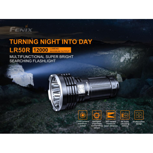 Fenix LR80R 18000lm 手提探射燈 |  智能降檔感應 |  最遠1130米射程