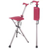 台灣 Ta-Da 輕便摺疊拐杖椅 - 紅色 | 2指輕鬆解鎖 | 僅重920g