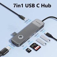 Momax 7合1 USB-C Hub 多功能轉換器 (DH17E) | PD3.0 100W高速分插器 | 香港行貨