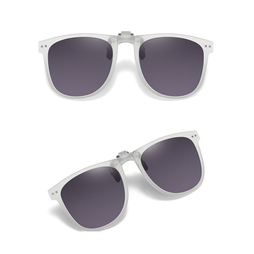 DR.LOLLY 防紫外線太陽鏡夾片 - 灰茶色 | UV400 可摺疊眼鏡夾片 | 太陽眼鏡