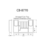 CARL 14" (CB-8770) 手提錢箱 | 雙鎖安全保障 | 兩層結構托盤 | 可收納A4尺寸文件/發票