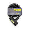 ULAC NORR 便攜式銅芯鋼纜單車鑰匙鎖 - 黑色 | 8x800mm鋼纜