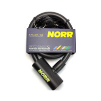 ULAC NORR 便攜式銅芯鋼纜單車鑰匙鎖 - 黑色 | 8x800mm鋼纜