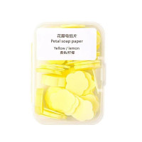 一次性花瓣洗手香皂片 - 黃色檸檬味 |  一盒有120-130片