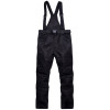 防風防水單雙板吊帶滑雪褲 - XL碼黑色 | 可拆卸背帶 保暖透氣