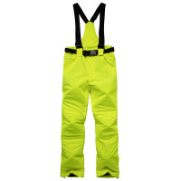 防風防水單雙板吊帶滑雪褲 - L碼螢光綠 | 可拆卸背帶 保暖透氣 - 訂購產品