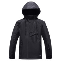 RIVIYELE 防水防風滑雪服外套 - XXL碼黑色 | 帶袖口雪卡袋設計