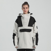 【2023新款】Gsou Snow 美式拼色滑雪服 - 白色XXL碼
