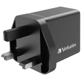VERBATIM 4端口 30W PD & QC 3.0 USB 充電器 (66892) - 黑色 | 可為4部裝置充電 | 香港行貨