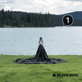 Blackdog CBD2300QT012 3-4人自動速開六角帳篷 | PU3000防水 | 全遮光黑膠