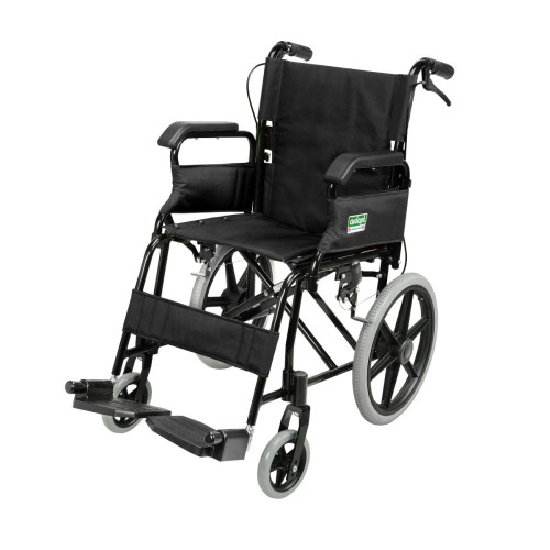 Aidapt 愛意達 摺疊式黑色支架便攜輪椅 - 黑色 | 可升起扶手 | ISO 7176 安全標準 | 香港行貨