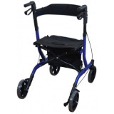 Aidapt 愛意達 豪華超輕折疊4輪式助行車 - 藍色 | 可拆式備用袋 | 車旁可放置拐杖 | 香港行貨