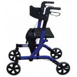Aidapt 愛意達 豪華超輕折疊4輪式助行車 - 藍色 | 可拆式備用袋 | 車旁可放置拐杖 | 香港行貨