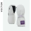 Vector 兒童加厚包指滑雪手套 - 光纖白 | 3M新雪麗棉 | 短絨內襯