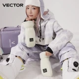 Vector 加厚毛絨包指滑雪手套 - 黑色M碼 |  防丟手帶 | 防丟卡扣
