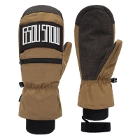 Gsou Snow 防水包指滑雪手套 - 咖啡色 S | 拉鏈雪卡收納袋