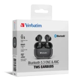 Verbatim 66950 藍牙5.3 ENC & ANC 真無線耳機 - 黑色 | ENC+ANC降噪 | 官方藍牙5.3認證 | 香港行貨