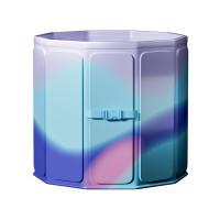 免安裝速開板材摺疊泡澡桶 | 便攜式家庭浴缸洗澡桶 - 80*70cm 極光紫