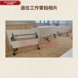 暖白色可移動會議室辦公桌 | 摺疊會議桌培訓桌 140*60*75高cm