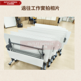 暖白色可移動會議室辦公桌 | 摺疊會議桌培訓桌 120*60*75高cm