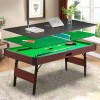 1.8米免安裝摺疊台三合一桌球乒乓球桌 | 自動回球 | 乒乓球撞球桌餐桌