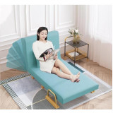 兩用單人沙發梳化摺疊床 | 隱形省空間床 - 100cm闊淺藍色