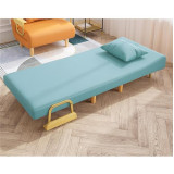 兩用單人沙發梳化摺疊床 | 隱形省空間床 - 100cm闊淺藍色