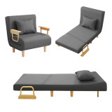 兩用單人沙發梳化摺疊床 | 隱形省空間床 - 68cm闊深灰色