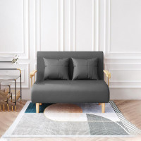兩用單人沙發梳化摺疊床 | 隱形省空間床 - 100cm闊深灰色