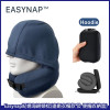 EASYNAP 連衛衣帽記憶海綿頸枕 -  藍色 | 附收納盒 | Coolpass清涼面料