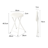 白色仿皮面摺凳子 | 摺椅皮凳
