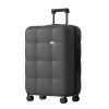 MGOB 28吋沙發紋萬向輪行李箱 - 黑色 | YKK拉鏈 | 1.7mm加厚外殼 | TSA海關鎖