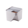可疊式分類乾濕分離垃圾桶 - 米白矮款 | 自由組合疊加 | 分類垃圾桶 | 回收桶