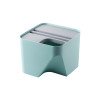 可疊式分類乾濕分離垃圾桶 - 淺藍矮款 | 自由組合疊加 | 分類垃圾桶 | 回收桶