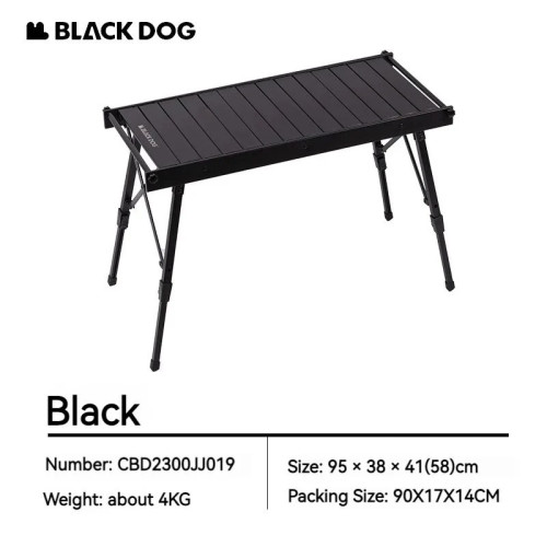 Blackdog 夜幕黑鋁合金便攜IGT折疊組合桌露營桌 (CBD2300JJ019) | 最大承重40kg