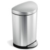 simplehuman 10L半圓不銹鋼腳踏垃圾桶 (CW1833) | 防指紋設計 | 靜音關蓋 | 香港行貨