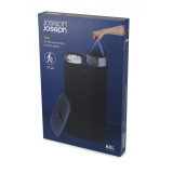 Joseph Joseph Tota 雙隔分類洗衣籃 - 60升 (黑色) | 兩格30升分隔袋 | 易於攜帶的提手