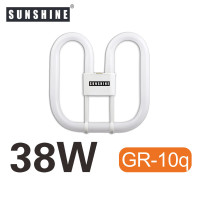 Sunshine GR-10q 38W 2D蝴蝶管 (黃光-2700K) | 吸頂燈用光管