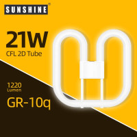 Sunshine GR-10q 21W 2D蝴蝶管 (白光-6400K) | 吸頂燈用光管