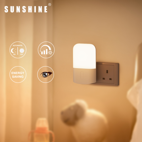Sunshine 光感控制LED光感小夜燈 - 暖黃光 | 13A插座通電