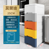25cm寬 四層窄身抽屜式膠櫃 - 彩色 | 密封防塵 | 底層有輪子 不含安裝