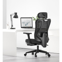 Hbada P1 人體工學雙層網布辦公椅 - 黑色(標準版) | 7大人體工學設計 | 145°大角度可躺 | 2D可調頭枕 | 升降旋轉腰靠