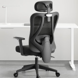 Hbada P1 人體工學雙層網布辦公椅 - 黑色(標準版) | 7大人體工學設計 | 145°大角度可躺 | 2D可調頭枕 | 升降旋轉腰靠