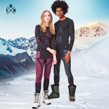 SMN 滑雪專用男款彈力保暖底層衣褲套裝 - M| 保暖吸汗透氣 | 高彈力舒適